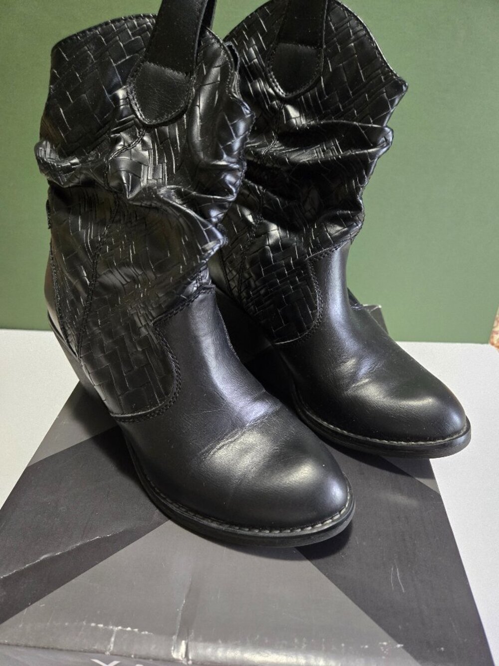 Black Cowboy Boots by Xappeal